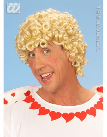 Cupido Pruik met korte blonde krullen, Ophalen of Verzenden, Nieuw