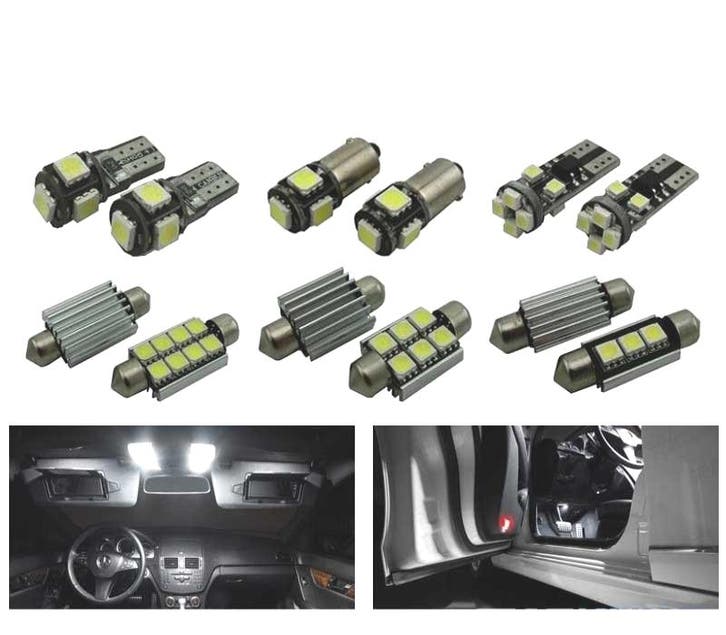 Kit 15 Ampoules Led Intérieur Pour Mercedes Classe C S205 Br, Auto-onderdelen, Verlichting, Verzenden