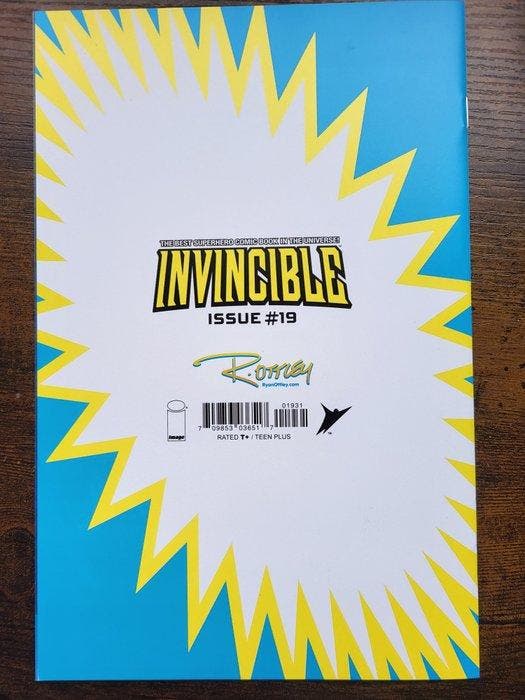 Invincible #19 - Cover C Limited 500 Print- Ryan Ottley 2022, Boeken, Strips | Comics