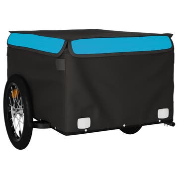 vidaXL Fietskar met wiel met opslag Blauw M Oxford polyester, Verzenden