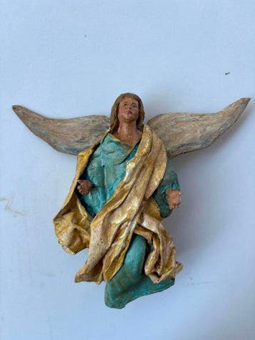 sculptuur, Presepe Napoletano Antico - Angelo - 19 cm -