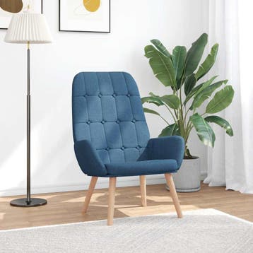 vidaXL Relaxstoel stof blauw, Huis en Inrichting, Fauteuils, Verzenden, Nieuw