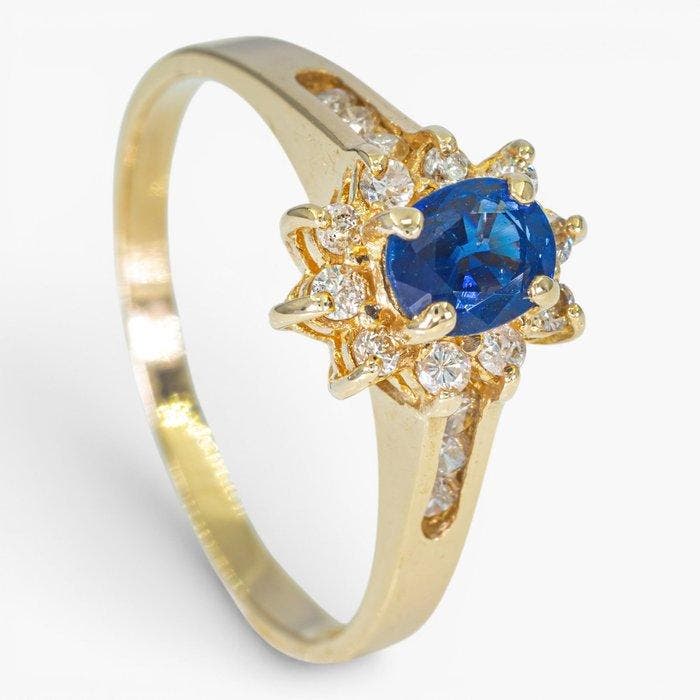Sans prix de réserve - Bague - 14 carats HRD Antwerp, Or, Handtassen en Accessoires, Ringen