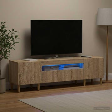 vidaXL LED tv-meubel DELFT 153 x 35 x 43 cm Sonoma Eiken, Verzenden