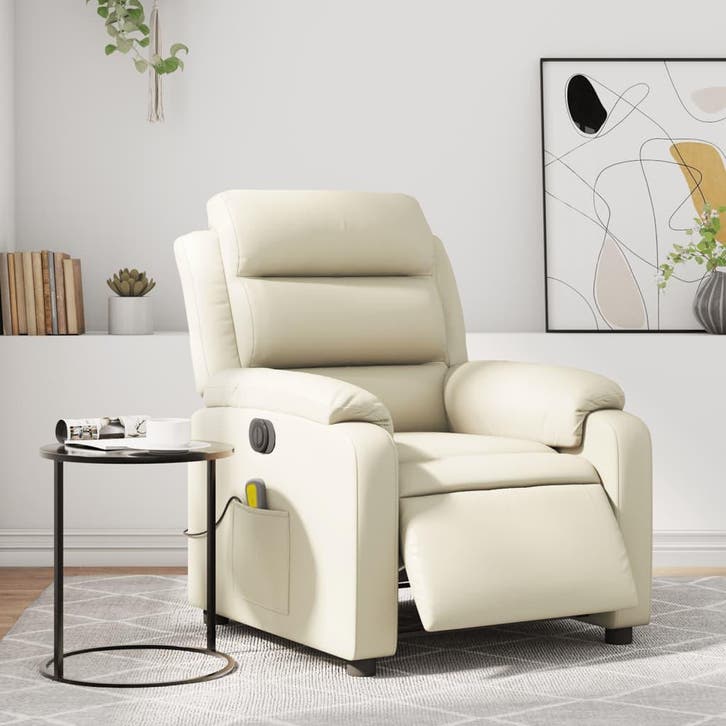 vidaXL Massagestoel verstelbaar elektrisch kunstleer, Huis en Inrichting, Fauteuils, Nieuw, Verzenden