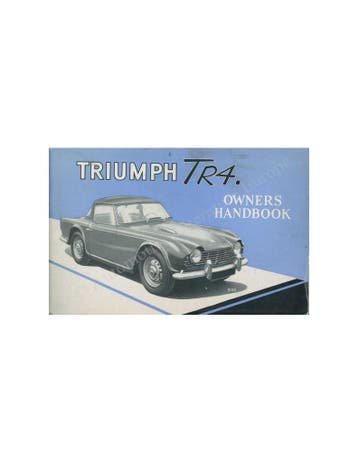 1963 TRIUMPH TR4 INSTRUCTIEBOEKJE ENGELS, Ophalen of Verzenden