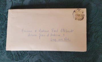 Tintin - 1 wenskaart puzzel + handtekening + envelop - 1961