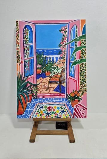 École fauve française (XX) - Jardin au bord de la mer