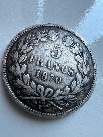 France. IIIe République (1870-1940). 5 Francs 1870-K,