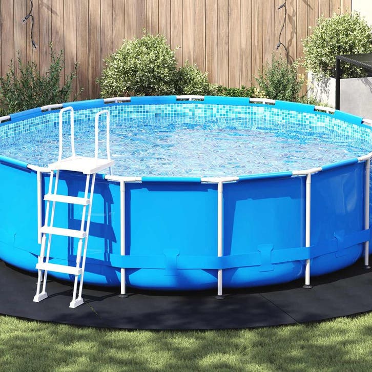 vidaXL Vijvergrondzeil Zwart Ø 500 cm Niet-geweven stof, Jardin & Terrasse, Piscines, Envoi