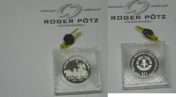 Ddr 10 Mark 1989 Johann Gottfried Schadow Pp zilver, Verzenden, België
