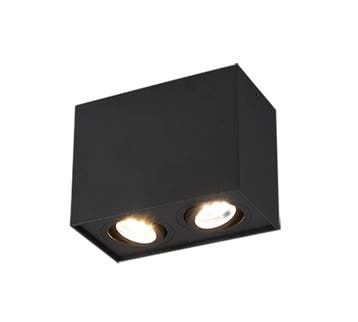 Trio BISCUIT plafondlamp | GU10 Fitting | mat zwart | 17,8 x, Verzenden, Nieuw