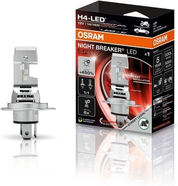 Osram Night Breaker LED H4 Speed 450 Street Legal | +450%, Verzenden, Nieuw