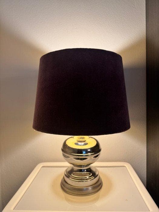 Lampe de table - Plaqué(e) argent, Textile, Antiquités & Art, Curiosités & Brocante