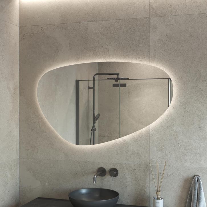 Spiegel BWS Archa Organisch LED Verlichting (ALLE MATEN), Doe-het-zelf en Bouw, Sanitair, Bad, Nieuw, Ophalen of Verzenden