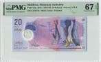 2015 Maldives 20 Rufiyaa Pick 27a Pmg Superb Gem Unc 67 Epq, Postzegels en Munten, Verzenden, België