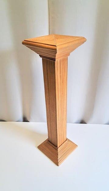 Standaard - Pencil reed - rotan pedestal - 92 cm hoog - Zuil