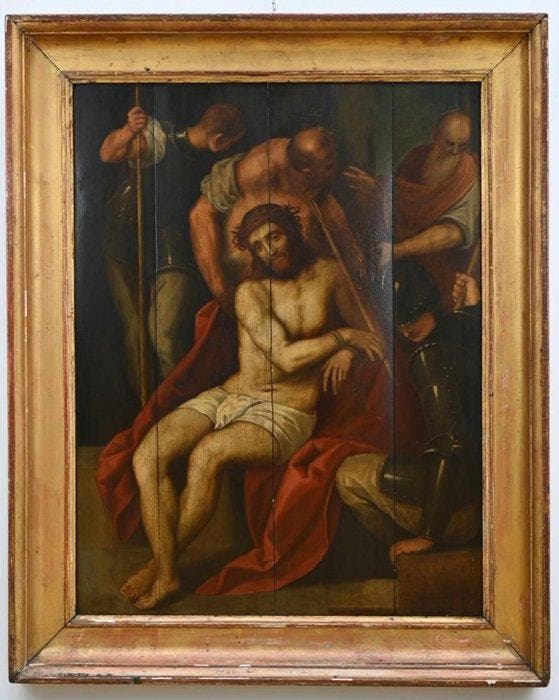 Cerchia di Jacopo Palma il Giovane (XVI-XVII) - Ecce Homo, Antiquités & Art, Art | Peinture | Classique