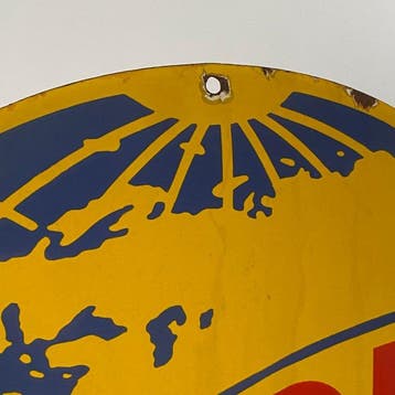 WELT-RAD - Reclamebord - Ø39cm - Gemaakt van een dikke