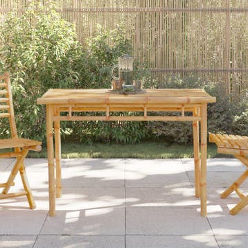 vidaXL Tuintafel 110x55x75 cm bamboe, Verzenden