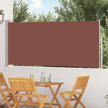vidaXL Windscherm uittrekbaar 117x314 cm bruin, Verzenden, Nieuw