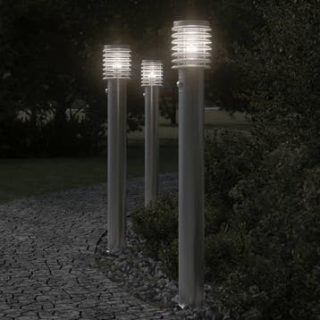 vidaXL Buitenvloerlampen 3 st met sensors 110 cm, Verzenden