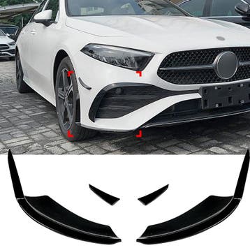 AERO FLAPS SPLITTER ZWART Voorzijde passend voor Mercedes W1, Verzenden, Nieuw