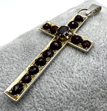 Sans prix de réserve - Pendentif Argent - Granat