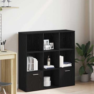 vidaXL Boekenkast 98x29x97,5 cm bewerkt hout zwart, Verzenden, Nieuw