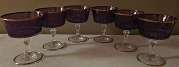 ISMIE LUX - Drinkservies (6) - luxe paarse champagnefluiten
