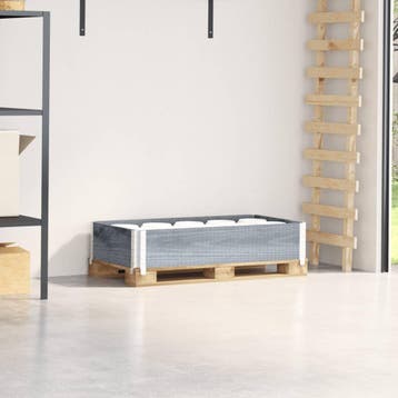 vidaXL Palletopzetrand 100x50 cm massief grenenhout grijs, Verzenden