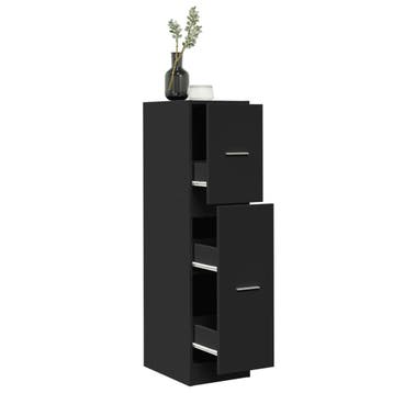 vidaXL Apothekerskast 30x41x118 cm bewerkt hout zwart, Huis en Inrichting, Kasten | Overige, Verzenden, Nieuw