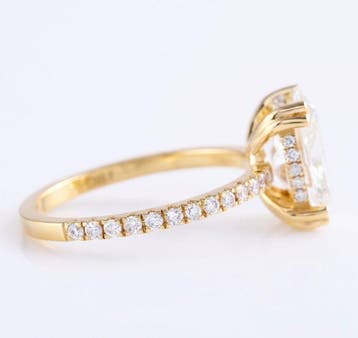 Ring - 14 karaat Geel goud - 3.50ct. tw. Diamant (Lab-grown), Nieuw