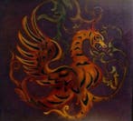 Dipinto - Panneau - Textile - Drago - 1900 av. J.-C.