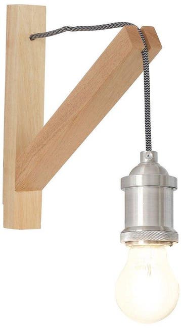 2dekans | Wandlamp Mexlite Dion 7787BE bruin hout 30x28 cm, Ophalen of Verzenden, Nieuw
