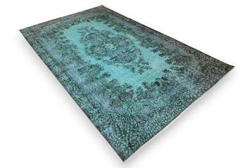 Turkoois vintage - Vloerkleed - 295 cm - 175 cm - met, Huis en Inrichting, Stoffering | Tapijten en Vloerkleden, Nieuw