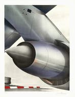 Peter Klasen (1935) - Lot de 2 lithographies: Aérodrome et