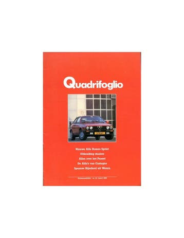 1988 ALFA ROMEO QUADRIFOGLIO MAGAZINE 21 NEDERLANDS, Nieuw