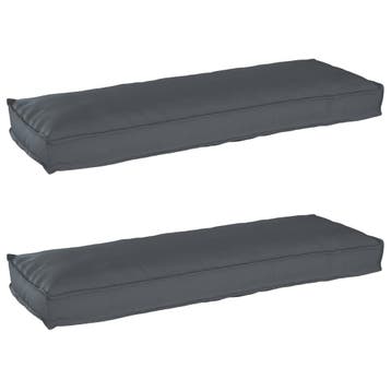 vidaXL Pallet Kussen Set 2 st Oxford Stof Antraciet, Huis en Inrichting, Verzenden, Nieuw