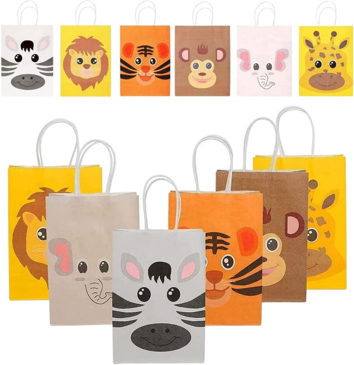 Fako Bijoux - 24 Papieren Uitdeeltasjes Dieren - 15x8x21cm -, Diversen, Cadeauverpakkingen, Verzenden