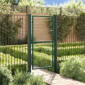 vidaXL Hekpoort staal 100x175 cm groen, Verzenden, Nieuw