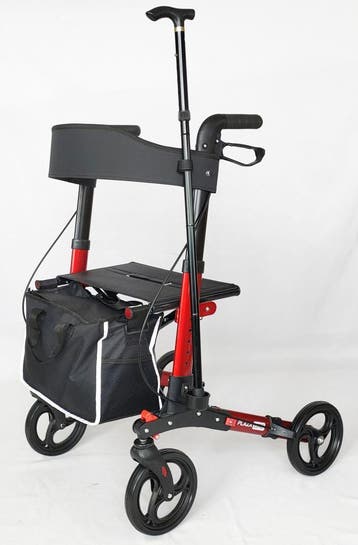 Rollator Plaza Lite Dubbel Opvouwbaar Red (Nieuw), Diversen, Ophalen of Verzenden, Opvouwbaar, Nieuw