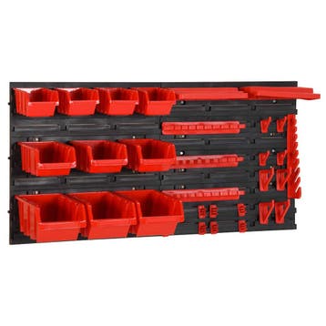 vidaXL 35-delige Sorteersysteemset 77x39 cm polypropeen rood, Verzenden, Nieuw