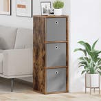 vidaXL Dressoir met lade Rook Eiken 35 x 32 x 99,5 cm, Verzenden