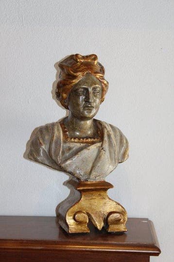 Sculpture, senza titolo - 34 cm - Bois polychrome