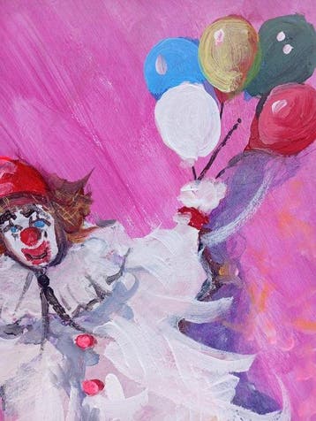 Romano Mussolini (1927-2006) - Clown felice, Antiek en Kunst, Kunst | Schilderijen | Klassiek