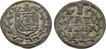 1 Kreuzer 1686 Friedberg Reichsburg: Philipp Adolph, 1685..., Verzenden, België