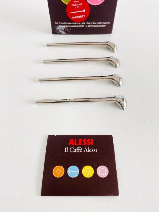 Alessi - Wiel Aerts - Cuillère (4) - WA02SET - Acier, Antiek en Kunst, Antiek | Meubels | Stoelen en Sofa's