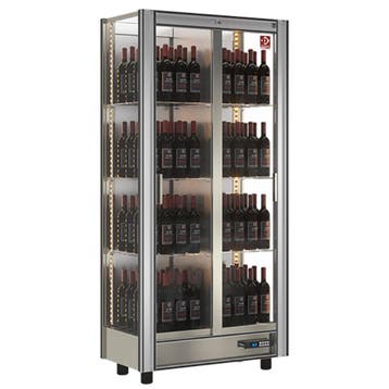 Wijnkoelvitrine | 530L (128x 75cl) | Aluminium | +4°C/+16°C, Verzenden, Nieuw in verpakking