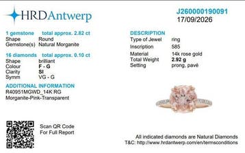 Ensemble de bijoux 2 pièces - 14 carats Or rose - 3.22ct.